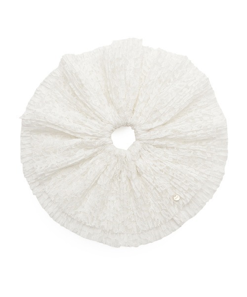 SNIDEL（スナイデル）の「プリーツレースシュシュ（シュシュ・レディース・アイボリー/ブラウン/ブラック・FREE）」の2枚目の写真