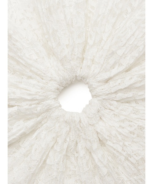 SNIDEL（スナイデル）の「プリーツレースシュシュ（シュシュ・レディース・アイボリー/ブラウン/ブラック・FREE）」の9枚目の写真