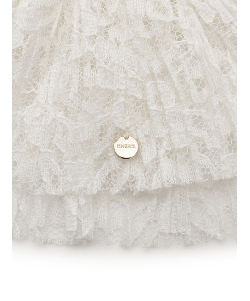 SNIDEL（スナイデル）の「プリーツレースシュシュ（シュシュ・レディース・アイボリー/ブラウン/ブラック・FREE）」の5枚目の写真