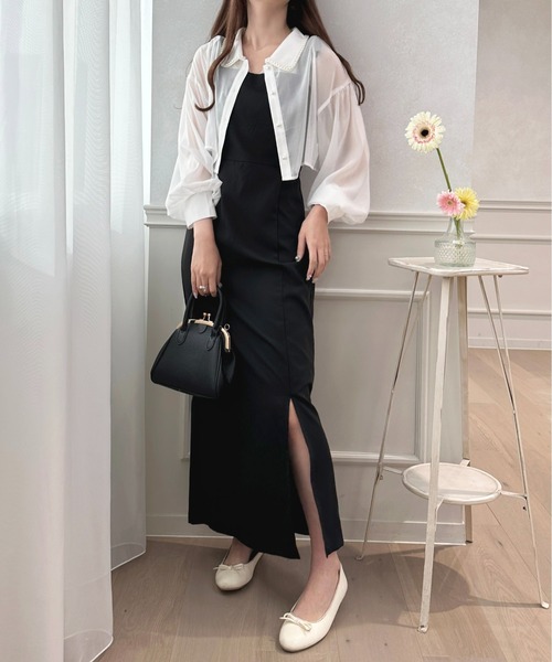 apres jour（アプレジュール）の「パールカラーシアーショートシャツ【ZOZOTOWN限定アイテム】（シャツ/ブラウス・レディース・オフホワイト/ラベンダー/グレー・X-LARGE/フリー）」の11枚目の写真