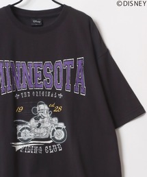 Disney/ディズニー オーバーサイズ ミッキーマウス キャラクター 半袖Tシャツ/バックプリント/フォト/ヴィンテージ/ロック/カレッジ/ワンポイント刺繍/レディース メンズ