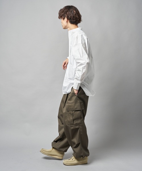 【PUBLUX/パブリュクス】バンドカラープルオーバーシャツ/オーバーサイズ（シャツ/ブラウス）｜PUBLUX（パブリュクス） wif.tv