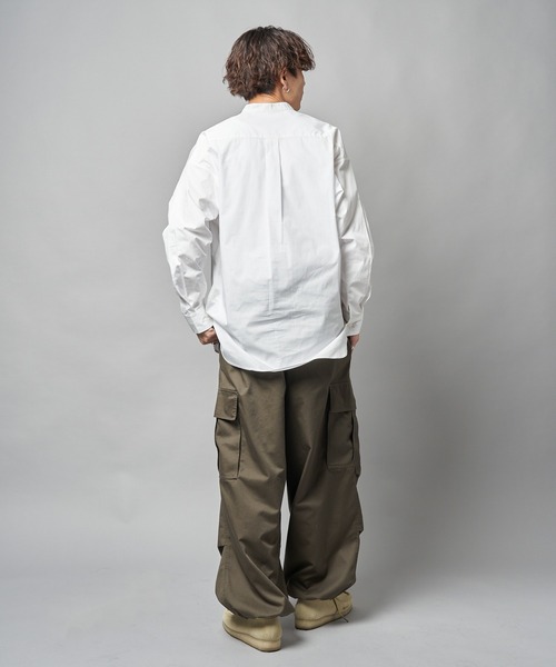 【PUBLUX/パブリュクス】バンドカラープルオーバーシャツ/オーバーサイズ（シャツ/ブラウス）｜PUBLUX（パブリュクス） wif.tv