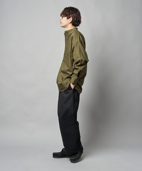 【PUBLUX/パブリュクス】バンドカラープルオーバーシャツ/オーバーサイズ（シャツ/ブラウス）｜PUBLUX（パブリュクス） wif.tv