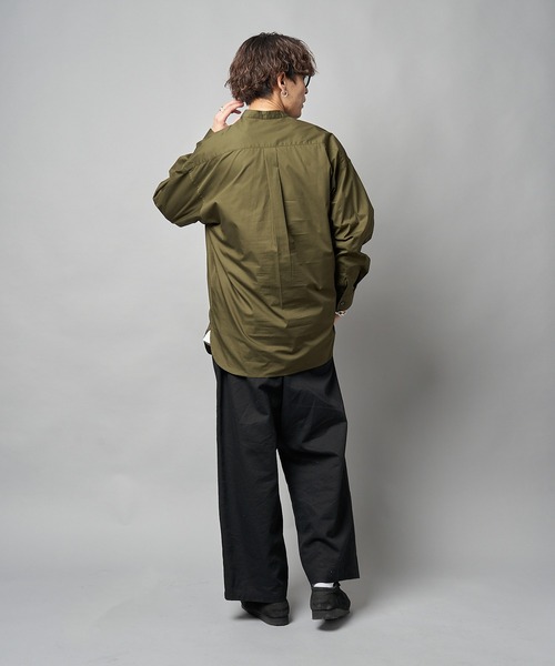 【PUBLUX/パブリュクス】バンドカラープルオーバーシャツ/オーバーサイズ（シャツ/ブラウス）｜PUBLUX（パブリュクス） wif.tv