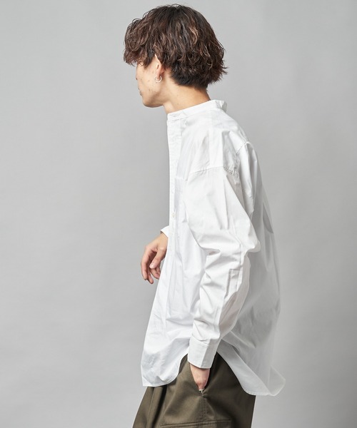 【PUBLUX/パブリュクス】バンドカラープルオーバーシャツ/オーバーサイズ（シャツ/ブラウス）｜PUBLUX（パブリュクス） wif.tv