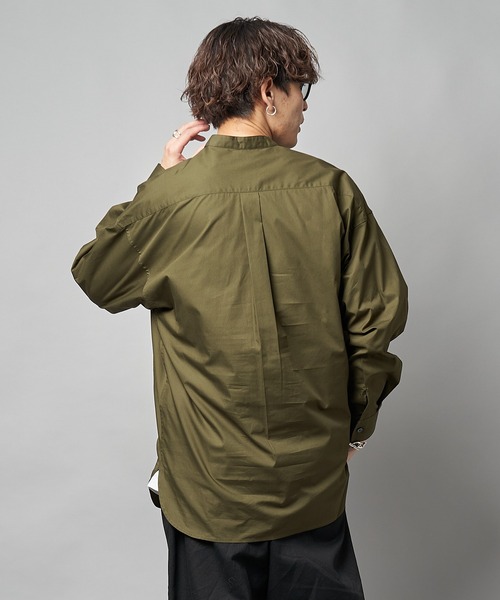 【PUBLUX/パブリュクス】バンドカラープルオーバーシャツ/オーバーサイズ（シャツ/ブラウス）｜PUBLUX（パブリュクス） wif.tv