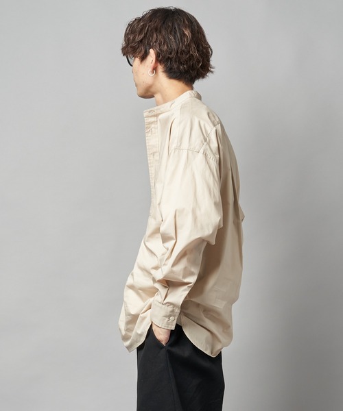 【PUBLUX/パブリュクス】バンドカラープルオーバーシャツ/オーバーサイズ（シャツ/ブラウス）｜PUBLUX（パブリュクス） wif.tv