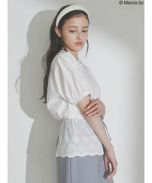 merry jenny(メリージェニー)の「半袖うさぎたちのブラウス(シャツ/ブラウス・レディース・オフホワイト/ブラック・FREE)」の5枚目の写真