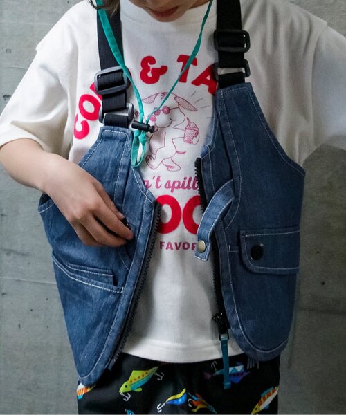 BREEZE（ブリーズ）の「ユーティリティーベスト（ベスト・キッズ・ベージュ/インディゴブルー・110/130/150）」の5枚目の写真