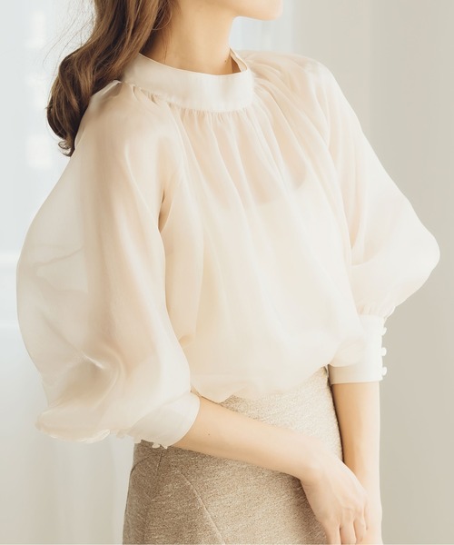 美品⭐︎ 【洗える】シャイニーシアーブラウス　綺麗め 美品⭐︎ 【洗える】シャイニーシアーブラウス 綺麗め ROPÉ(ロペ