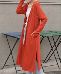 接触冷感UVカット サムホール ロングカーディガン