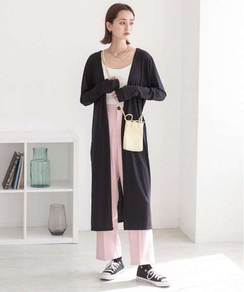 セール】接触冷感UVカット サムホール ロングカーディガン