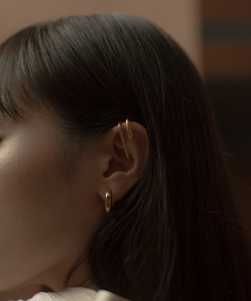 novice（ノーヴィス）の「【novice】Hinged Thick Hoop Pierce［Stainless］（ピアス（両耳用）・レディース・シルバー/ゴールド・2.0）」の6枚目の写真