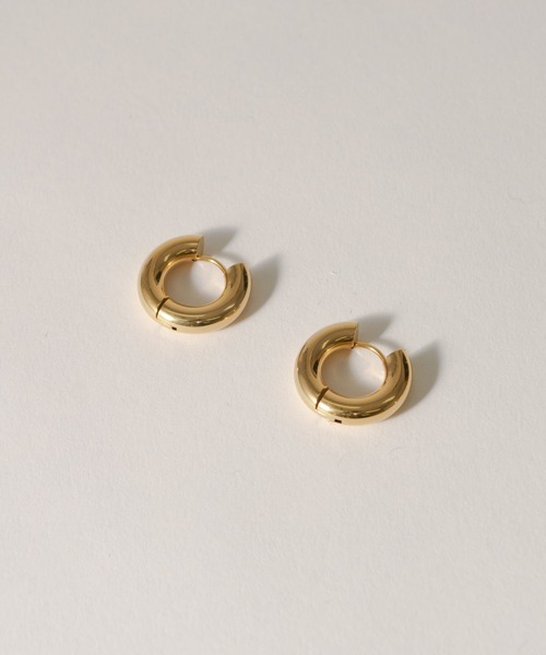 novice（ノーヴィス）の「【novice】Hinged Thick Hoop Pierce［Stainless］（ピアス（両耳用）・レディース・シルバー/ゴールド・2.0）」の5枚目の写真