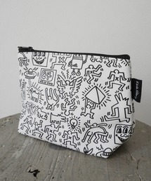 【 Keith Haring/キースヘリング 】 Poach / 総柄 ハート ポーチ