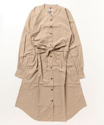 ウエストベルトシャツワンピース