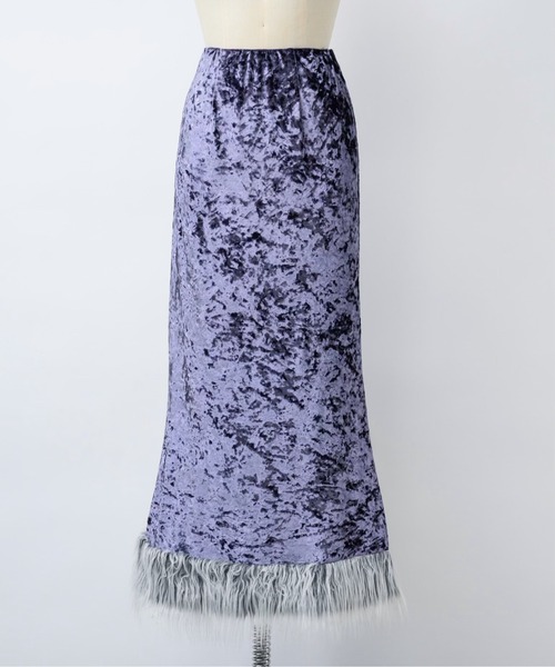 musubore（ムスボレ）の「long fur SK / ロングファースカート（スカート・レディース・カーキ/ブラック/パープル・0/1）」の15枚目の写真