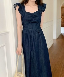 Primazel | フリルショルダーデニムワンピース(ワンピース)