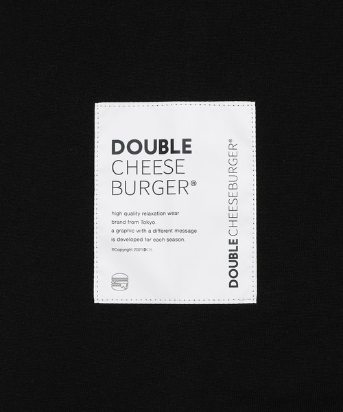 DOUBLE CHEESEBURGER(ダブルチーズバーガー)の「ダブルチーズバーガー Tシャツ -Cheese- / DOUBLE CHEESEBURGER T-shirt -Cheese-(Tシャツ/カットソー・メンズ・ブラック/ホワイト・2/1)」の9枚目の写真