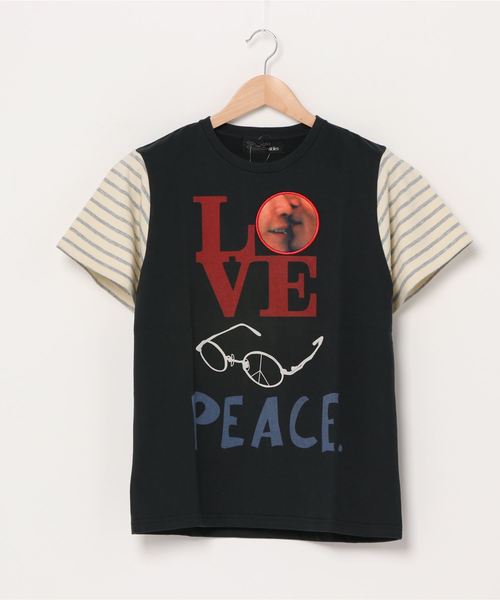 ALDIES(アールディーズ)の「John T ジョンTシャツ(Tシャツ/カットソー・メンズ・グレー/パープル/イエロー/ブラック/ブラック系その他・SMALL/LARGE/MEDIUM)」の2枚目の写真