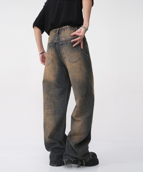 it様glamb グラム　ダメージ加工　ワイド　ストレート　デニムパンツ　レア 楽天市場】30％OFF SALE セール glamb グラム Heavy Damage Wide