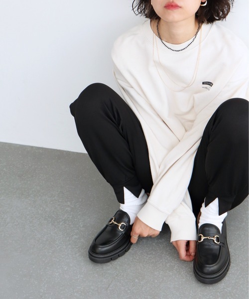 CORSO ROMA，9（コルソローマ）の「【CORSO ROMA 9】トラックソールビットローファー(W31600)（ローファー・レディース・ブラック/ホワイト・36/39/37/38/35）」の10枚目の写真