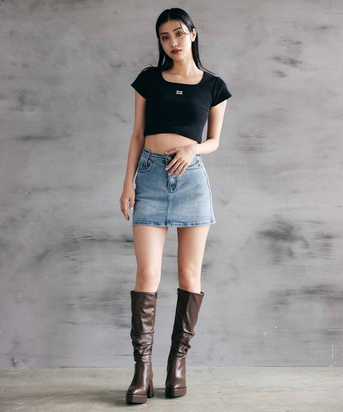 ENVYM（アンビー）の「ストレッチデニムスカート（デニムスカート