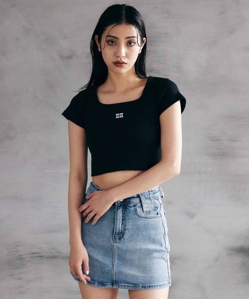 ENVYM(アンビー)の「ストレッチデニムスカート(デニムスカート・レディース・ブラック/ブルー・SMALL/MEDIUM)」の8枚目の写真