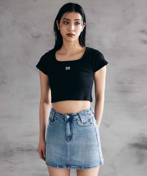 ENVYM(アンビー)の「ストレッチデニムスカート(デニムスカート・レディース・ブラック/ブルー・SMALL/MEDIUM)」の9枚目の写真
