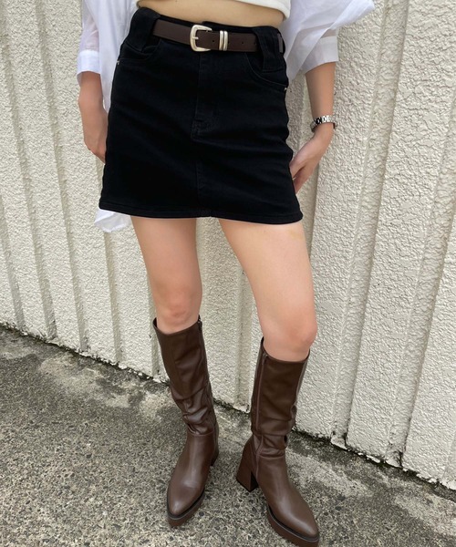ENVYM(アンビー)の「ストレッチデニムスカート(デニムスカート・レディース・ブラック/ブルー・SMALL/MEDIUM)」の17枚目の写真