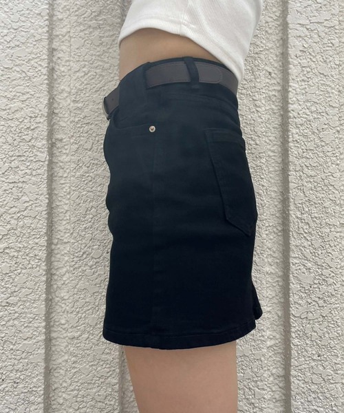 ENVYM(アンビー)の「ストレッチデニムスカート(デニムスカート・レディース・ブラック/ブルー・SMALL/MEDIUM)」の21枚目の写真