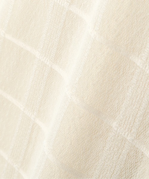 N.（N. Natural Beauty Basic）（エヌエヌナチュラルビューティーベーシック）の「◆チェックハイネックシアーインナーカットソー（Tシャツ/カットソー・レディース・オフホワイト/ブルー・MEDIUM）」の22枚目の写真