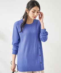 吸湿発熱!ボタン使いニットチュニック
