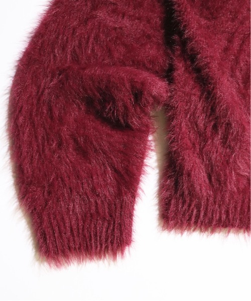 C.E.L.STORE（セルストア）の「DEL MAR sportswear/デルマースポーツウェア 70S SHORT-HAIR CARDIGAN ショートヘアリーカーディガン（カーディガン/ボレロ・メンズ・ワイン/ブラック/グリーン・LARGE/MEDIUM/X-SMALL）」の8枚目の写真