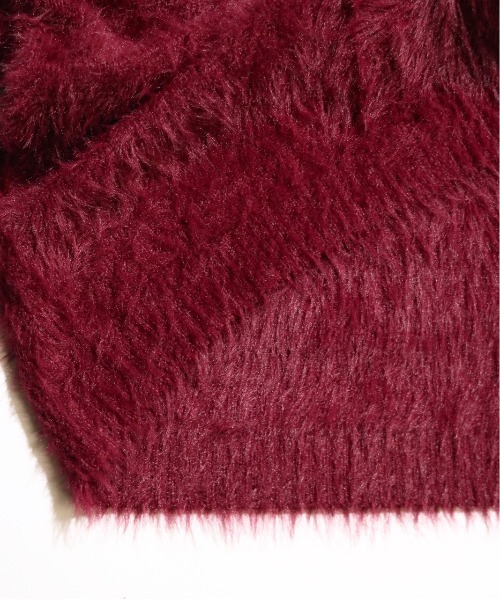 C.E.L.STORE（セルストア）の「DEL MAR sportswear/デルマースポーツウェア 70S SHORT-HAIR CARDIGAN ショートヘアリーカーディガン（カーディガン/ボレロ・メンズ・ワイン/ブラック/グリーン・LARGE/MEDIUM/X-SMALL）」の6枚目の写真