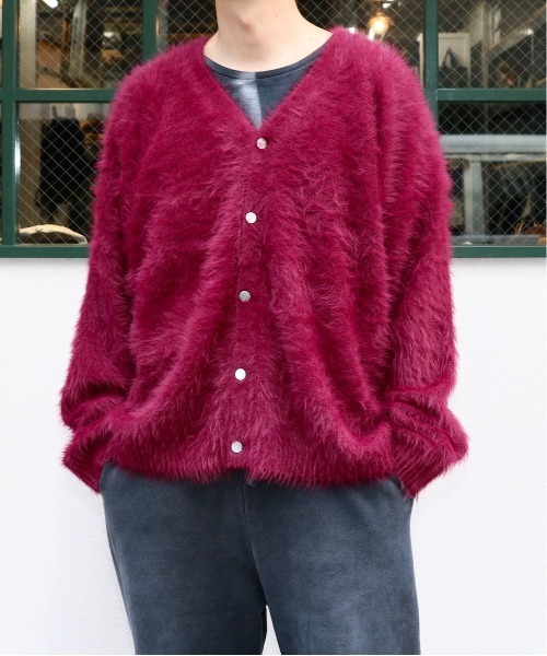 C.E.L.STORE（セルストア）の「DEL MAR sportswear/デルマースポーツウェア 70S SHORT-HAIR CARDIGAN ショートヘアリーカーディガン（カーディガン/ボレロ・メンズ・ワイン/ブラック/グリーン・LARGE/MEDIUM/X-SMALL）」の12枚目の写真
