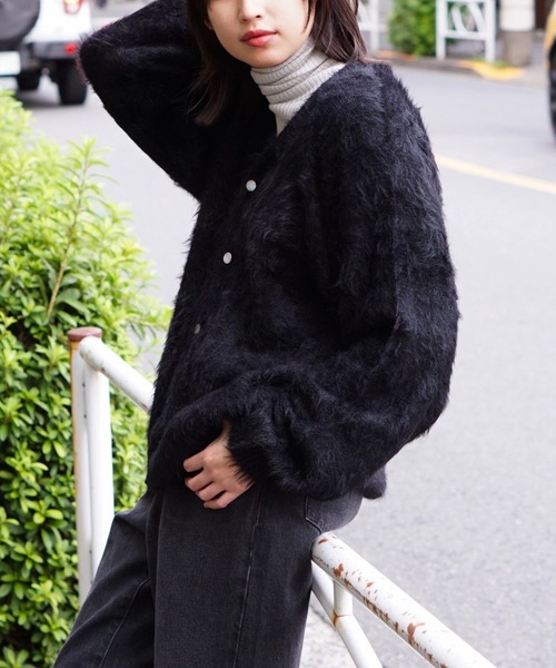 C.E.L.STORE（セルストア）の「DEL MAR sportswear/デルマースポーツウェア 70S SHORT-HAIR CARDIGAN ショートヘアリーカーディガン（カーディガン/ボレロ・メンズ・ワイン/ブラック/グリーン・LARGE/MEDIUM/X-SMALL）」の21枚目の写真