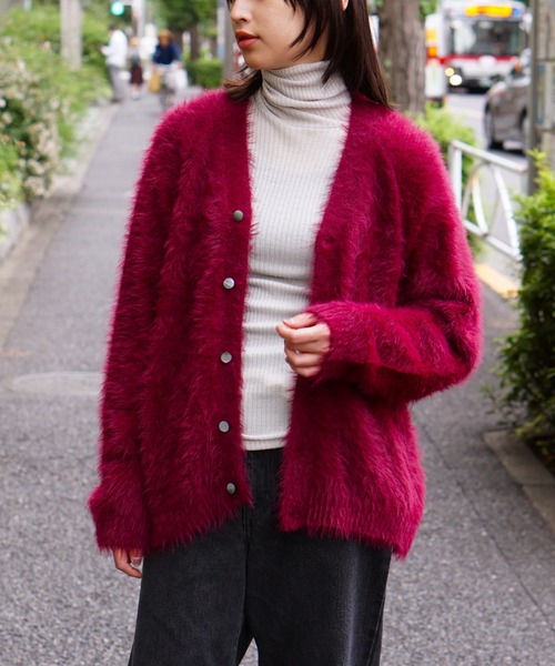 C.E.L.STORE（セルストア）の「DEL MAR sportswear/デルマースポーツウェア 70S SHORT-HAIR CARDIGAN ショートヘアリーカーディガン（カーディガン/ボレロ・メンズ・ワイン/ブラック/グリーン・LARGE/MEDIUM/X-SMALL）」の15枚目の写真