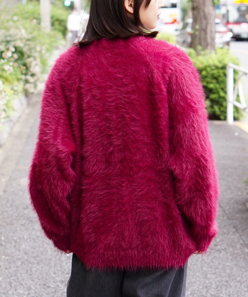 C.E.L.STORE（セルストア）の「DEL MAR sportswear/デルマースポーツウェア 70S SHORT-HAIR CARDIGAN ショートヘアリーカーディガン（カーディガン/ボレロ・メンズ・ワイン/ブラック/グリーン・LARGE/MEDIUM/X-SMALL）」の13枚目の写真