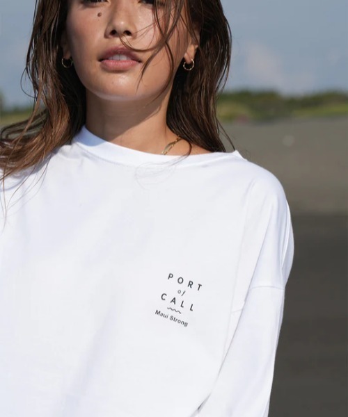 PORT OF CALL（ポートオブコール）の「【PORT OF CALL】POC MAUI CHARITY T-SHIRT/ポートオブコールマウイ島チャリティ半袖Tシャツ（Tシャツ/カットソー・メンズ・ブラック/ホワイト/ピンク/グリーン・MEDIUM/LARGE/X-LARGE）」の2枚目の写真