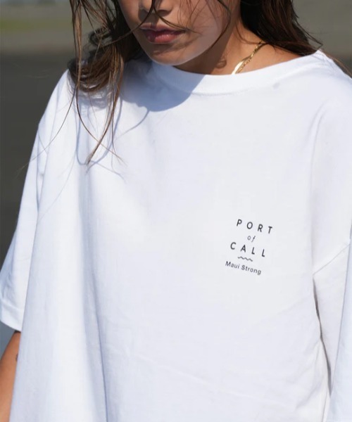 PORT OF CALL（ポートオブコール）の「【PORT OF CALL】POC MAUI CHARITY T-SHIRT/ポートオブコールマウイ島チャリティ半袖Tシャツ（Tシャツ/カットソー・メンズ・ブラック/ホワイト/ピンク/グリーン・MEDIUM/LARGE/X-LARGE）」の5枚目の写真