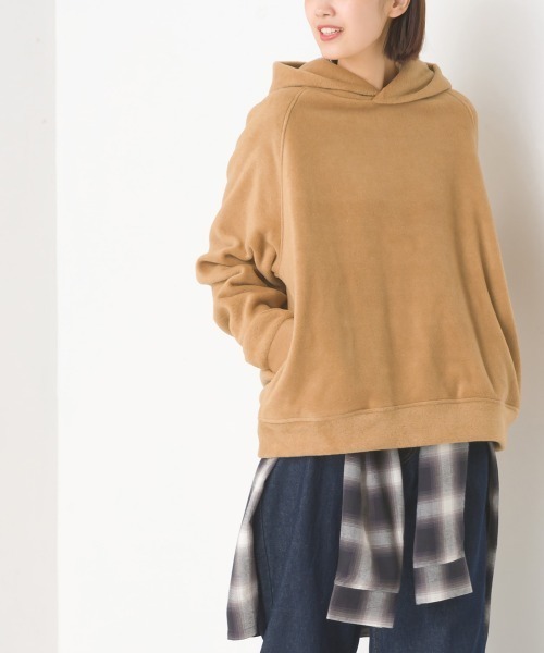 OMNES(オムネス)の「ふわふわフリースパーカー長袖(パーカー・レディース・パープル/チャコール/アイボリー/キャメル・FREE)」の21枚目の写真