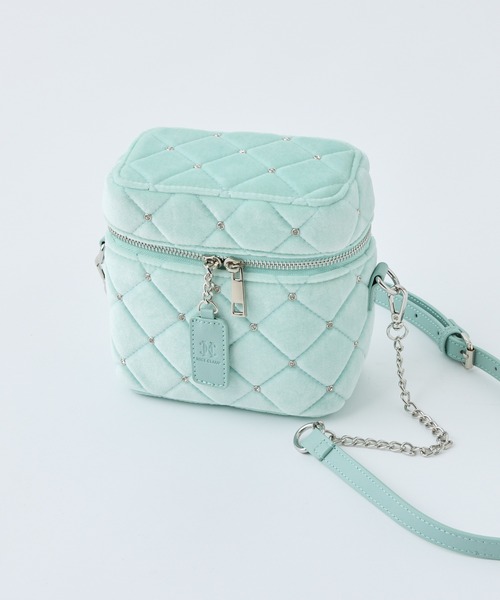 one after another NICE CLAUP（ワンアフターアナザーナイスクラップ）の「newベロアキルティングバニティバッグ（ショルダーバッグ・レディース・ピンク/ミント/ブラック・FREE）」の11枚目の写真