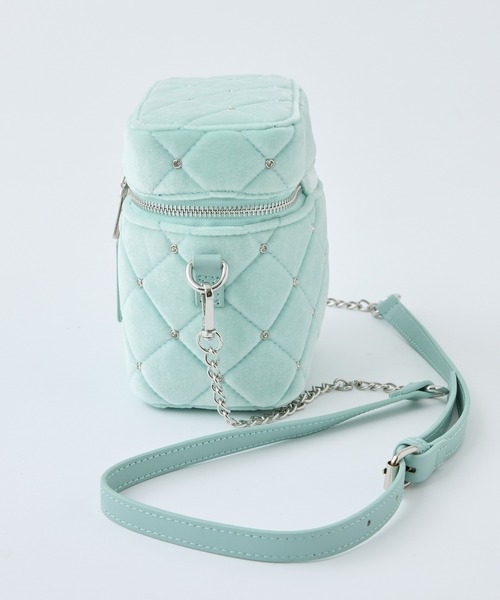 one after another NICE CLAUP（ワンアフターアナザーナイスクラップ）の「newベロアキルティングバニティバッグ（ショルダーバッグ・レディース・ピンク/ミント/ブラック・FREE）」の12枚目の写真