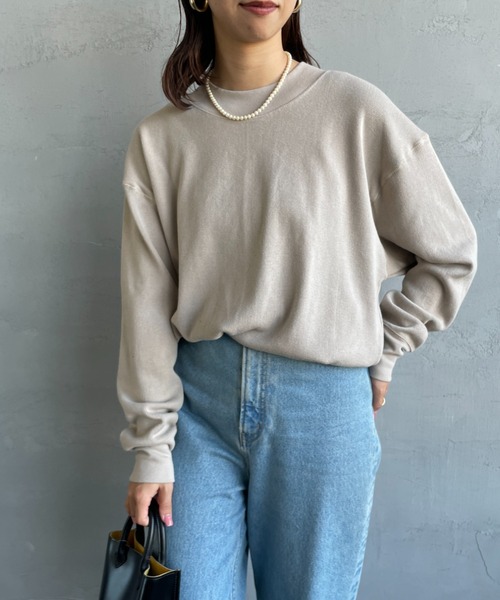 gicipi（ジチピ）の「[GICIPI/ジチピ] ORSO ミラノリブ コットンニットソー（スウェット・レディース・ベージュ/ブラック・3）」の15枚目の写真