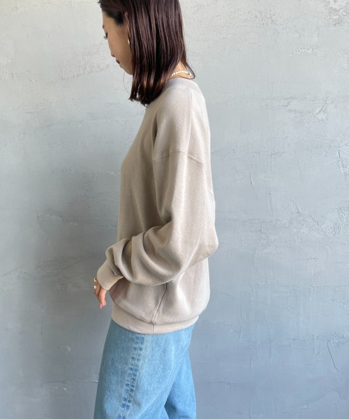 gicipi（ジチピ）の「[GICIPI/ジチピ] ORSO ミラノリブ コットンニットソー（スウェット・レディース・ベージュ/ブラック・3）」の20枚目の写真