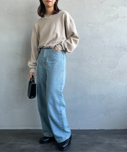 gicipi（ジチピ）の「[GICIPI/ジチピ] ORSO ミラノリブ コットンニットソー（スウェット・レディース・ベージュ/ブラック・3）」の17枚目の写真