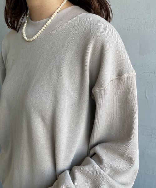 gicipi（ジチピ）の「[GICIPI/ジチピ] ORSO ミラノリブ コットンニットソー（スウェット・レディース・ベージュ/ブラック・3）」の22枚目の写真