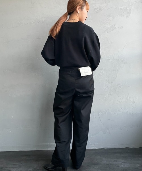 gicipi（ジチピ）の「[GICIPI/ジチピ] ORSO ミラノリブ コットンニットソー（スウェット・レディース・ベージュ/ブラック・3）」の9枚目の写真